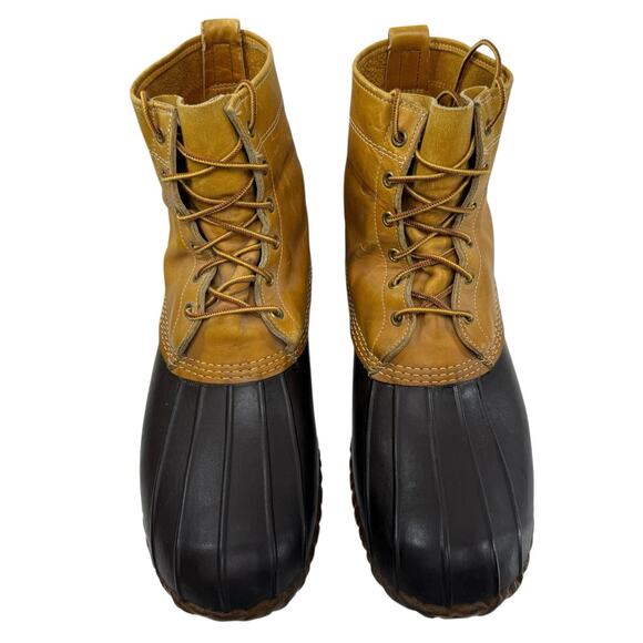 LL Bean Maine Hunting Duck Boots Men Size 13 W Vintage Ankle Lace Up MADE IN USA - Picture 2 of 14